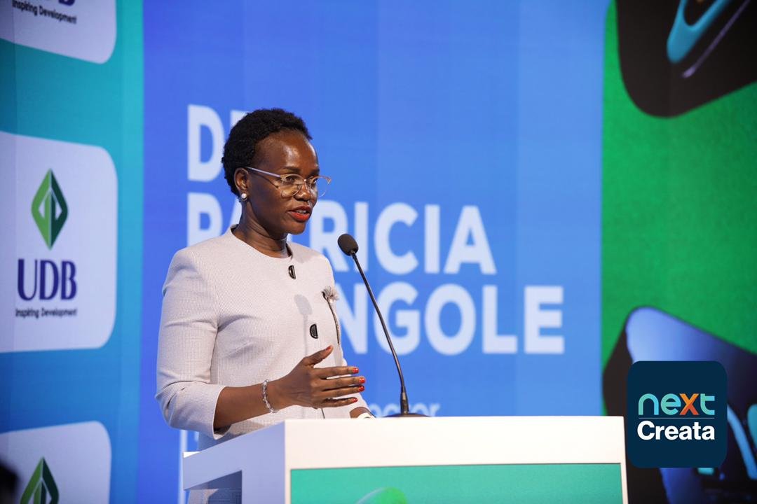 UDB Managing Director, Dr. Patricia Ojangole, speaking at the launch